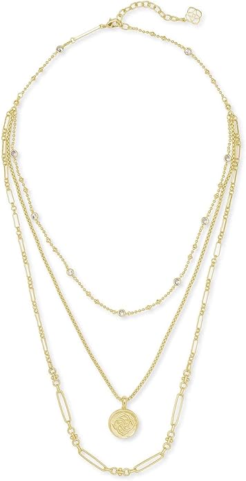 Kendra Scott Medallion Triple Strand Necklace